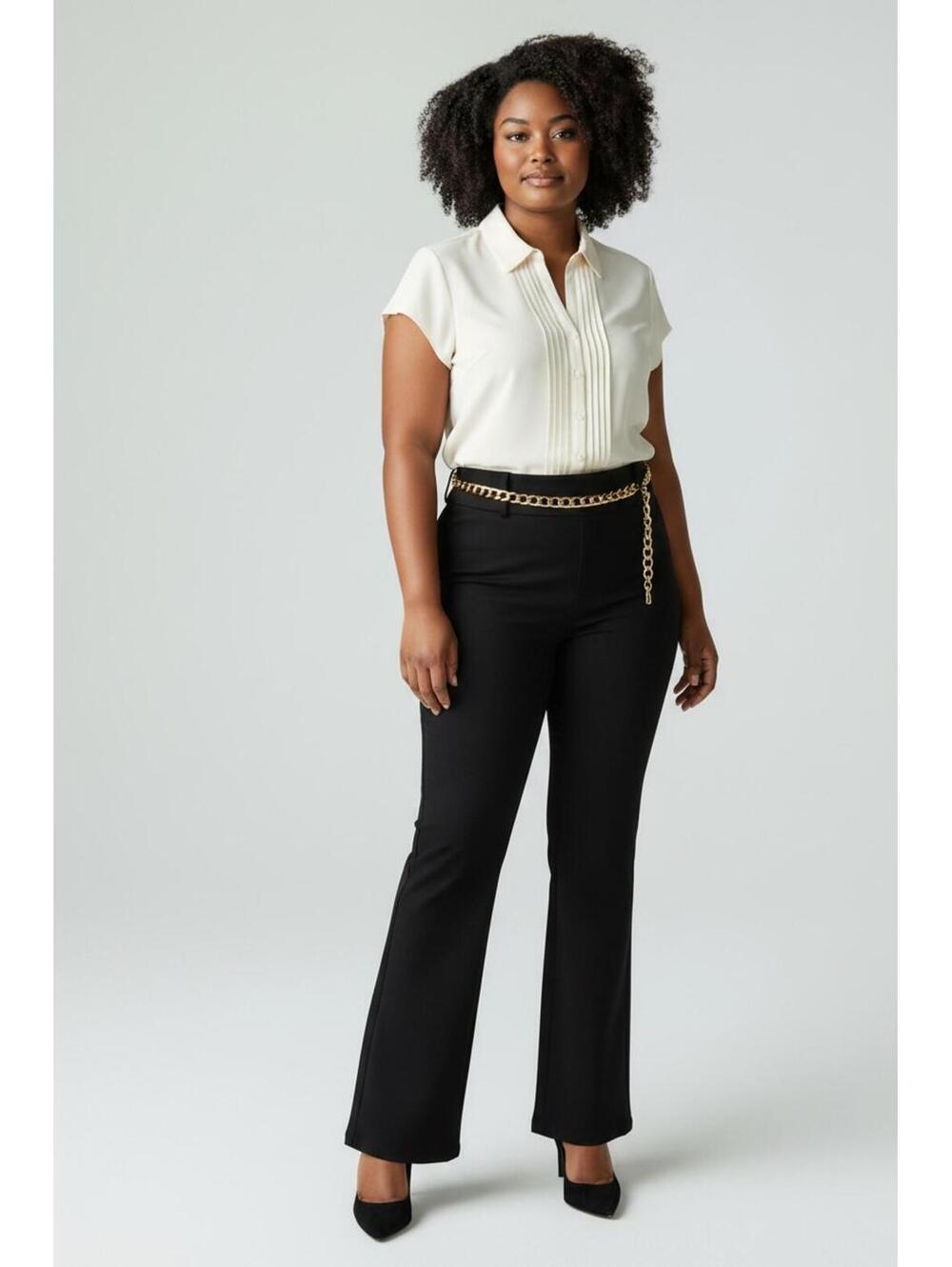 Jones New York Collection Platinum Cream Pleated Pintuck Cap Sleeve Top, Size 14